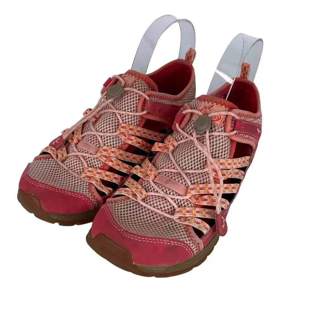 Chaco Outcross pink orange outdoor kids-junior size 6 school playing water shoes